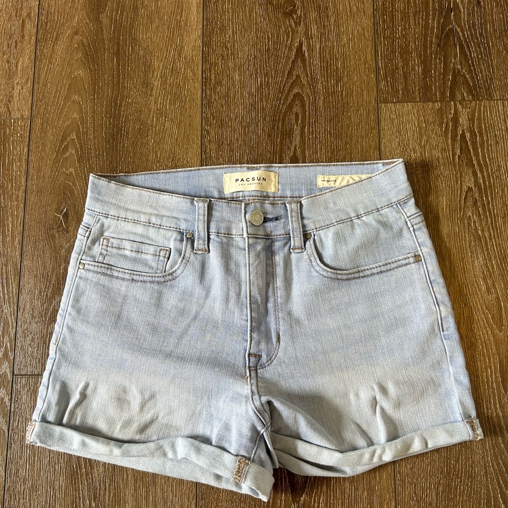 PacSun Blue Jean Shorts Mid-Thigh Casual